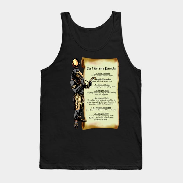 Thoth and The 7 Hermetic Principles - Greek and Egyptian Philosophy Tank Top by Occult Designs